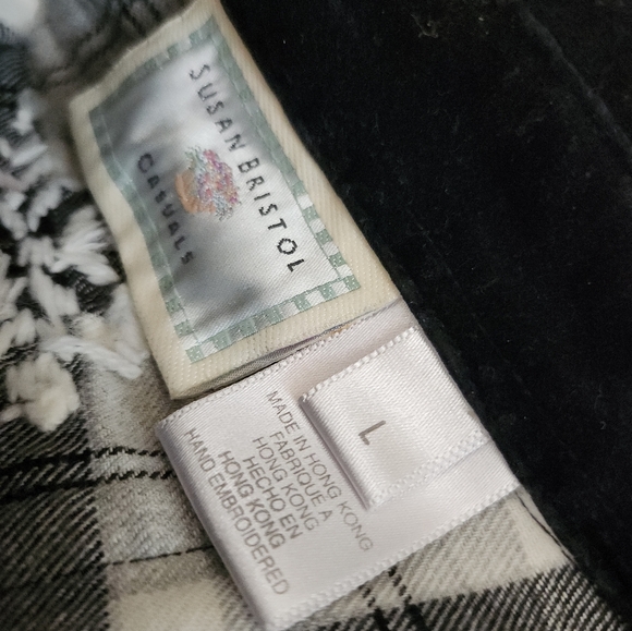 Vintage Susan Bristol Black and White Patchwork Winter Top or Jacket  Size Large - Picture 6 of 6